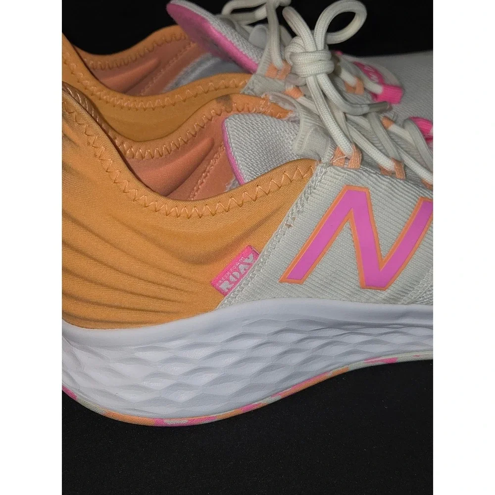 New Balance Fresh Foam Roav Men's Size 6 White Orange Pink Running Shoes GEROVNV